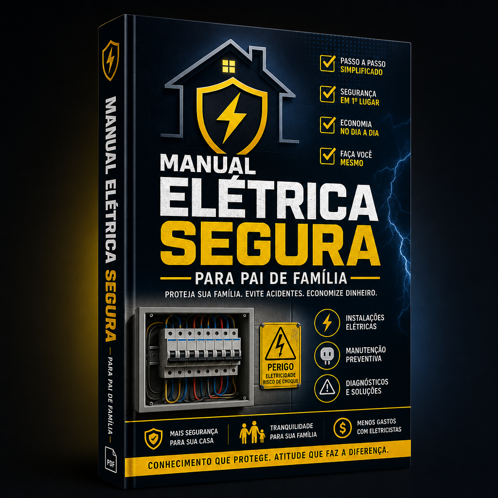 Mockup do Manual Elétrica Segura para Pai de Família